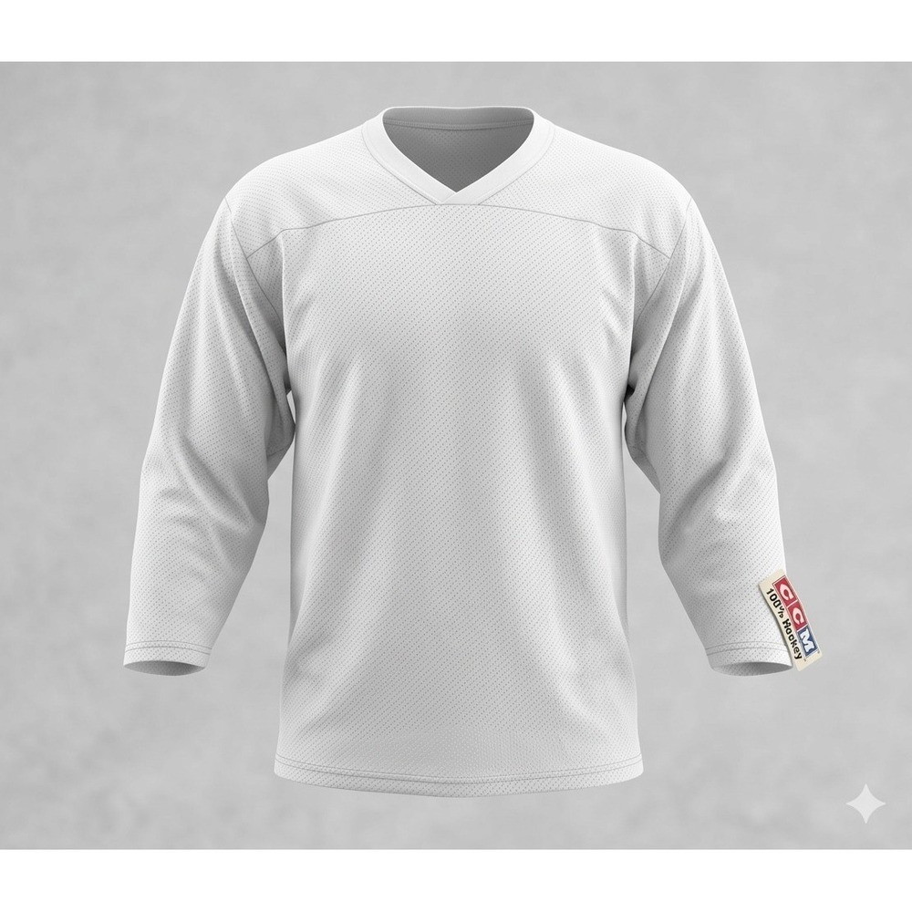 CCM Air-Knit Men's White Hockey Jersey. NWT. Dead Stock. Size M